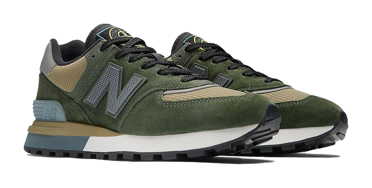 Stone Island X New Balance 574 Legacy Dark Green  vjsneaker.com