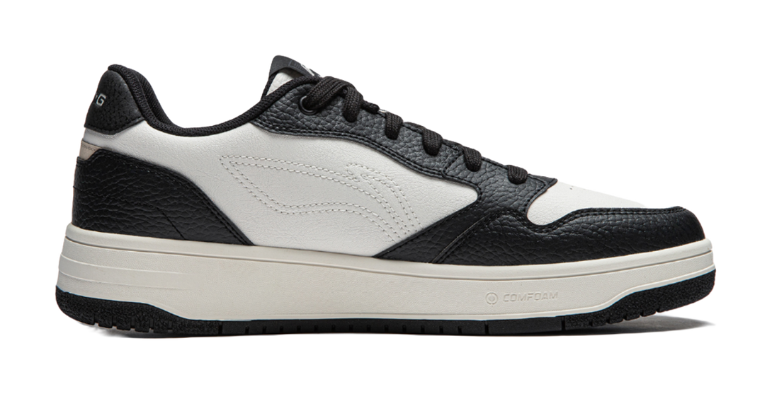 LiNing Tianji Soft Slip Resistant Cushioning Abrasion Resistant Low Top Skateboard Shoes Men's White Black 