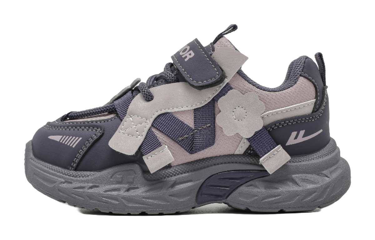 Warrior girls' sports shoes made of synthetic leather, comfortable, versatile, wear-resistant, lightweight, shock-absorbing, low top, girls' casual shoes for children  VJSNEAKER