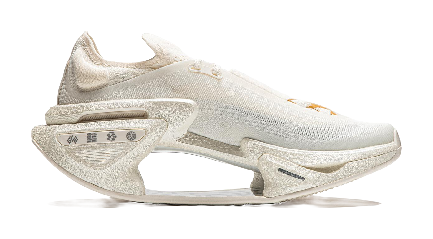 Li Ning Shadow 3.0 Cushioning Abrasion Resistant Breathable Rebound Low top Running Shoes Unisex Ecru  VJsneaker