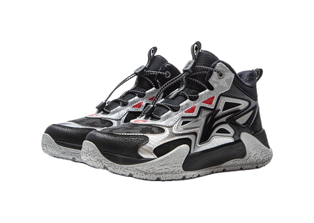 Li Ning Children's Peak V2 Velvet Shoes Autumn and Winter Mid to Large Children's Youth Cotton Shoes Anti slip Sports Shoes Children's Outdoor Shoes  VJSNEAKER