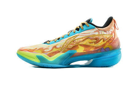 LiNing Knife 5 Slip Resistant Coverage Lightweight Rebound Performance Basketball Shoes Mens Orange Blue  VJSNEAKER