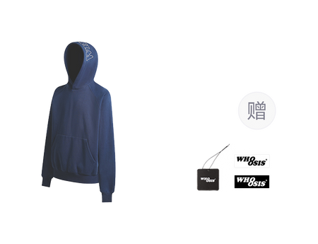 WHOOSIS letter embroidered LOGO hooded cover, classic and versatile, loose fit, campus multi-color, autumn and winter long sleeves with fleece hoodie, unisex  vjsneaker.com