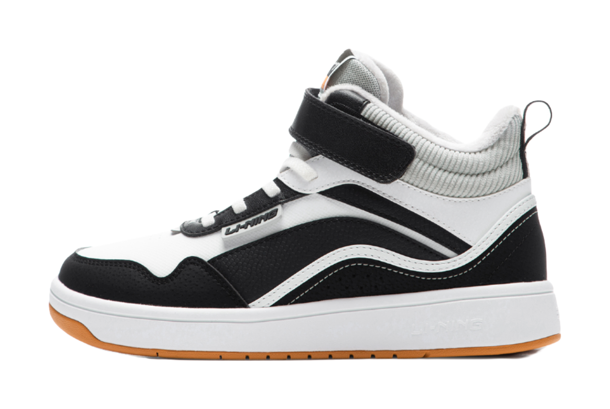 Li Ning YOUNG Sports Life Collection Synthetic Leather Trendy Slip Resistant Cushioning Rebound Thermal High top  VJSNEAKER