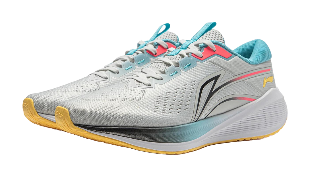 LiNing Wave V2 Shock Absorbers Slip Resistant Abrasion Resistant Low top Running Shoes Men's Gray Blue 