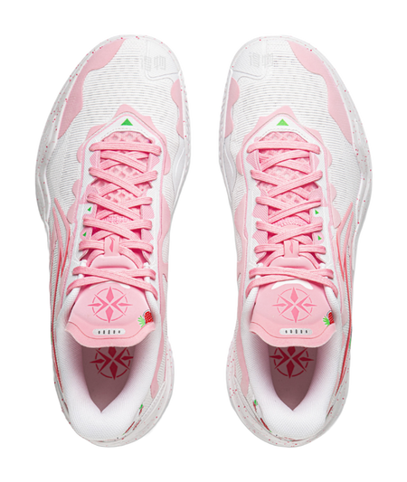 LiNing Knife 5 Slip-Resistant Coverage Lightweight Rebound Low-Top Performance Basketball Shoes Mens White Pink  VJSNEAKER