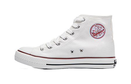 Warrior Wear resistant And Lightweight High top Canvas Shoes Unisex White  vjsneaker.com