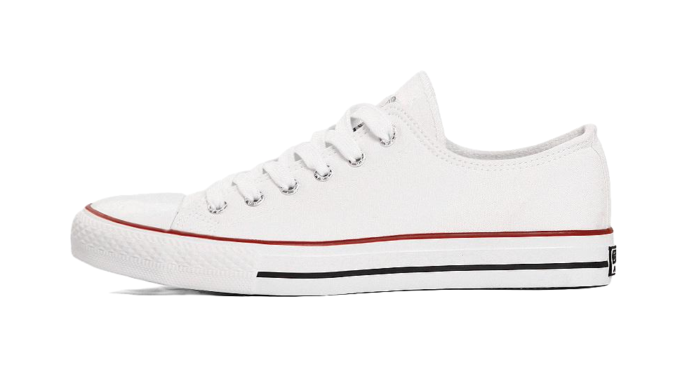 Warrior Abrasion Resistant Low top Canvas Shoes Unisex White 