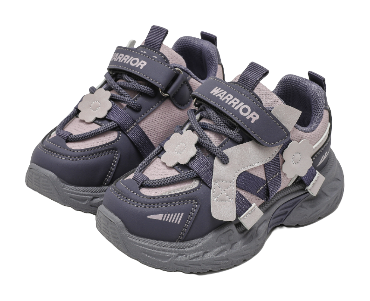 Warrior girls' sports shoes made of synthetic leather, comfortable, versatile, wear-resistant, lightweight, shock-absorbing, low top, girls' casual shoes for children  VJSNEAKER