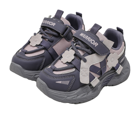 Warrior girls' sports shoes made of synthetic leather, comfortable, versatile, wear-resistant, lightweight, shock-absorbing, low top, girls' casual shoes for children  VJSNEAKER