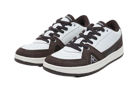 RIGORER Reaves Slip Resistant Breathable Abrasion Resistant Low top Thin Sole Skateboard Shoes Mens White Brown