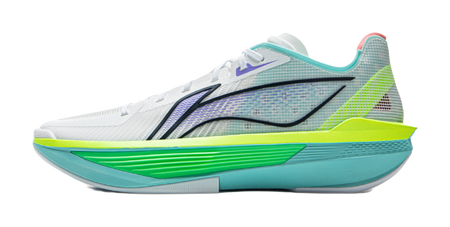 LiNing Ultra Light Cushioned Slip-Resistant Lightweight Low-Top Basketball Shoes Mens White Green  VJSNEAKER