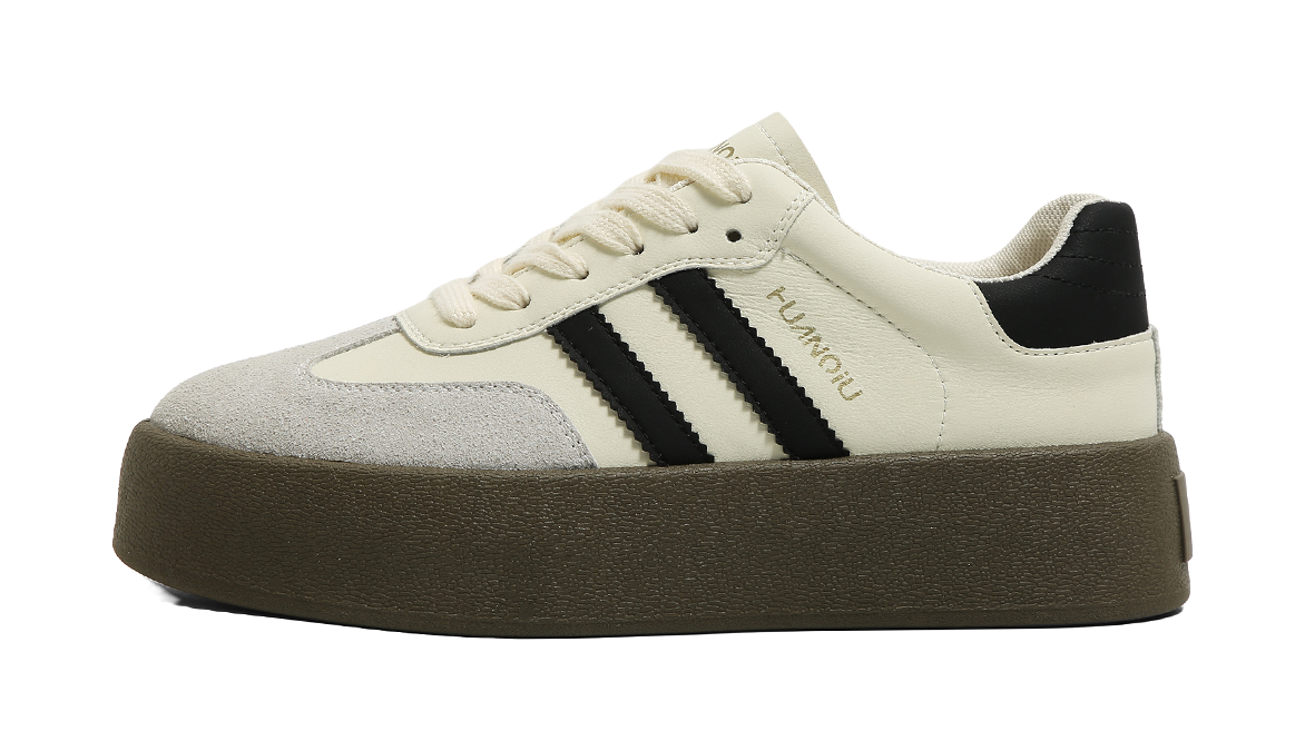 HUANQIU Slip Resistant, Abrasion Resistant, Lightweight, Breathable, Height Increasing Low top Skateboard Shoes Womens  VJSNEAKER