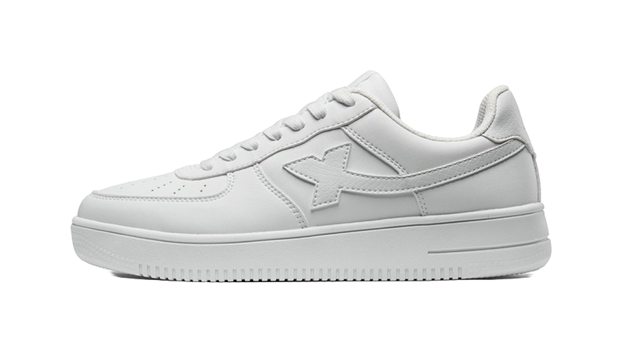 XTEP Men's Low-Top Skateboard Shoes - Casual Anti-Slip & Wear-Resistant Design White 