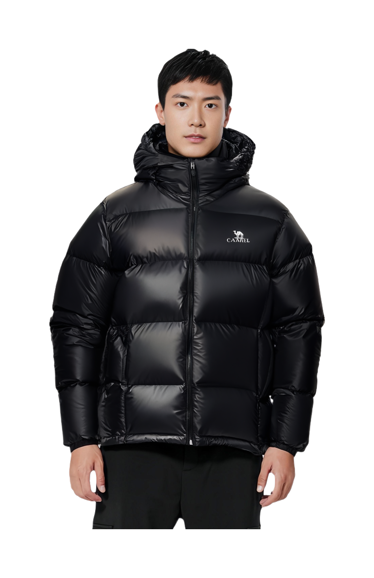 CAMEL Warm Fleece Series Down Jacket Unisex Black  VJ SNEAKER