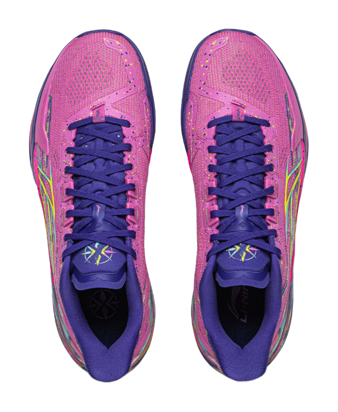 LiNing Liren 6 V2 'Error' Downtime - Basketball Shoes for Men and Women Fluorescent Rose Purple Red