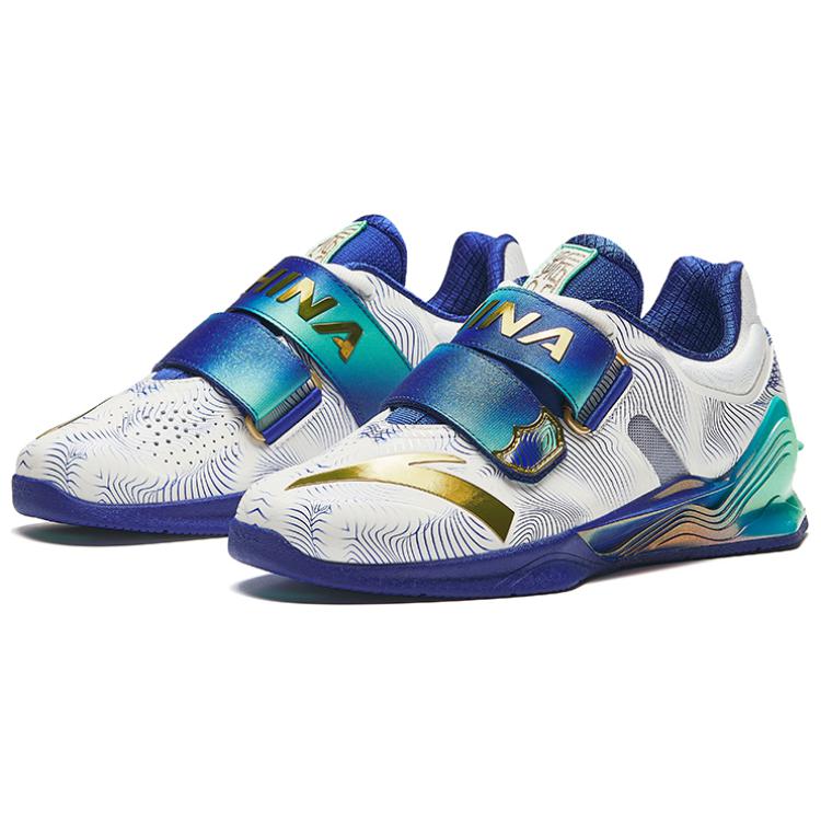 Anta Zhen Yue - Weightlifting Shoes Men's White Blue – VJsneaker