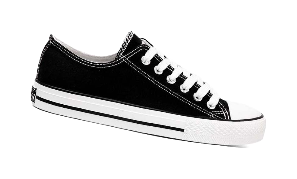 Warrior Slip Resistant Low top Canvas Shoes Unisex Black 