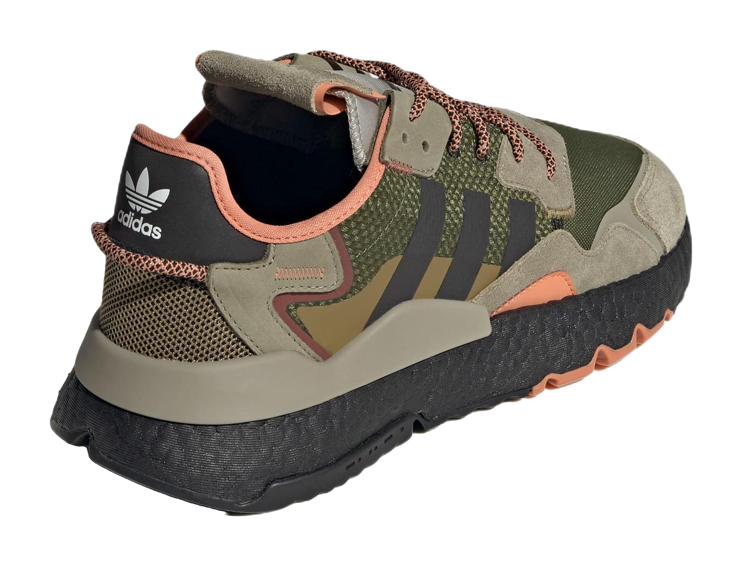Adidas Nite Jogger Brown Dark Green  vjsneaker.com
