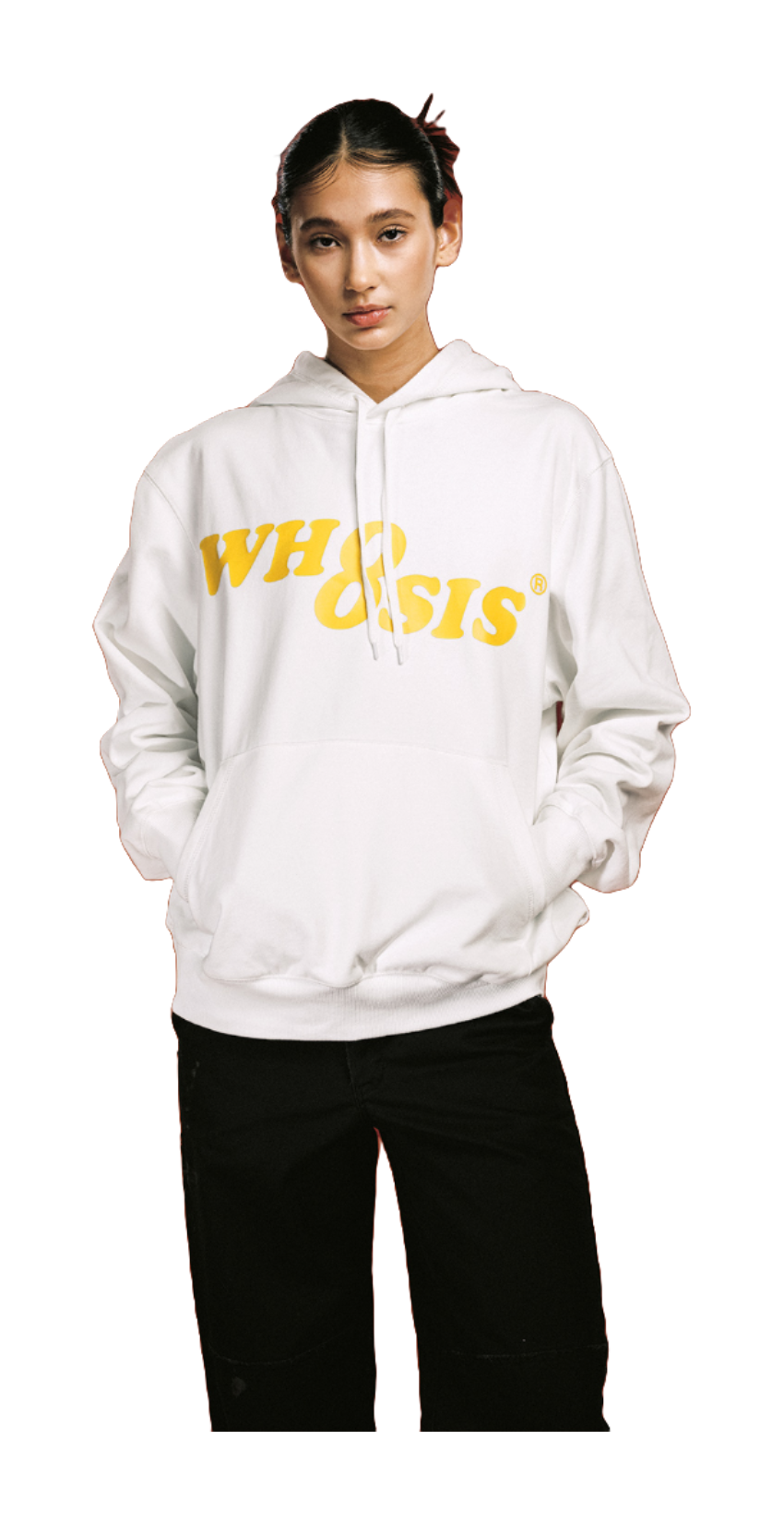WHOOSIS Shining Color Phantom Logo Hoodie Casual Loose Versatile Letter Campus Warm Autumn/Winter Plus Velvet Hoodie Unisex  vjsneaker.com