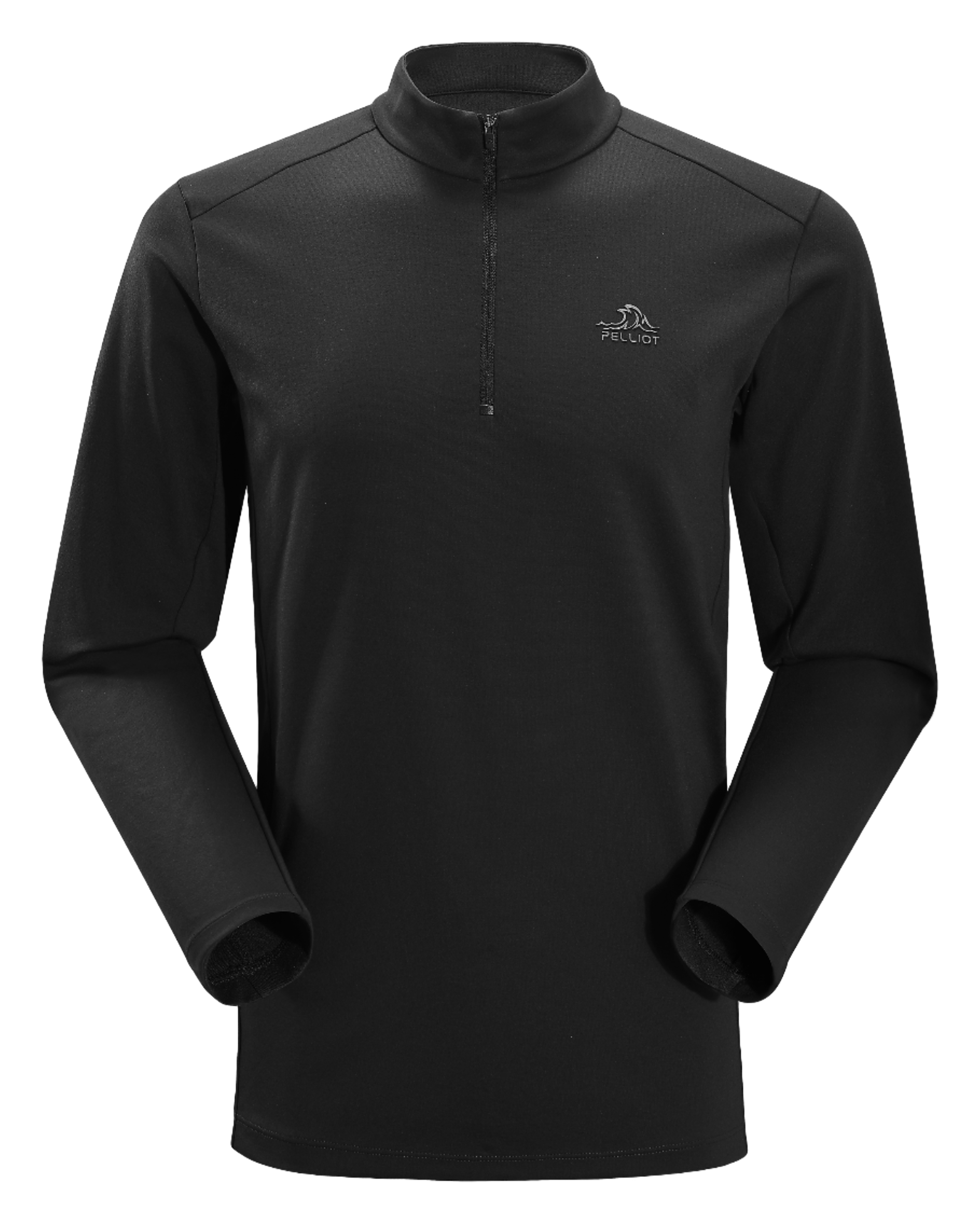 Boxi and PELLIOT outdoor long sleeved Polygiene antibacterial sports elastic top, casual, comfortable, skin friendly, warm, semi high neck sweatshirt, base T-shirt for men  vjsneaker.com