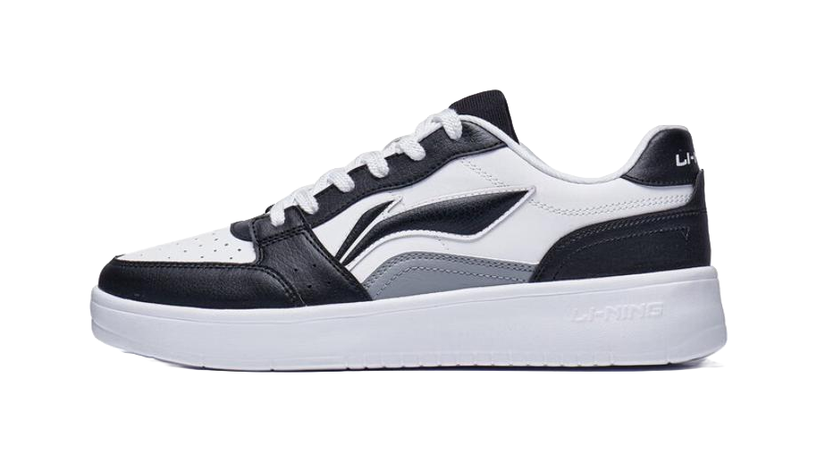 LiNing Acer Truncatum Slip-Resistant Cushioning Wear-Resistant Low-Top Skateboard Shoes Men's White Black 
