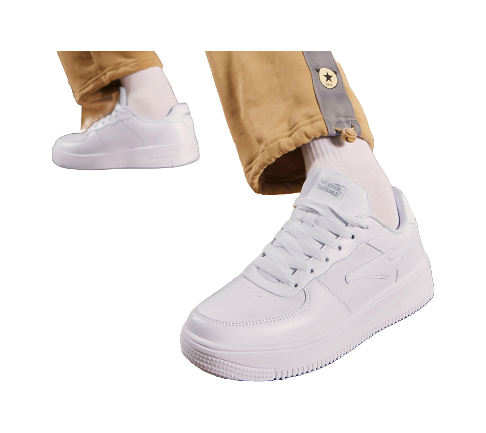 ERKE Men's Low-Top Skateboard Shoes - Classic Fabric & Synthetic Leather Sneakers Breathable & Durable Silver 