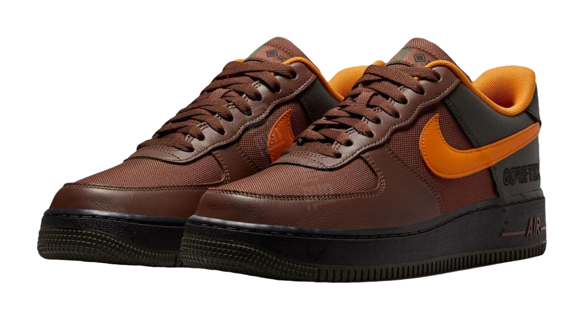 Nike Air Force 1 Breathable Low top Skateboard Shoes Unisex Brown  vjsneaker.com