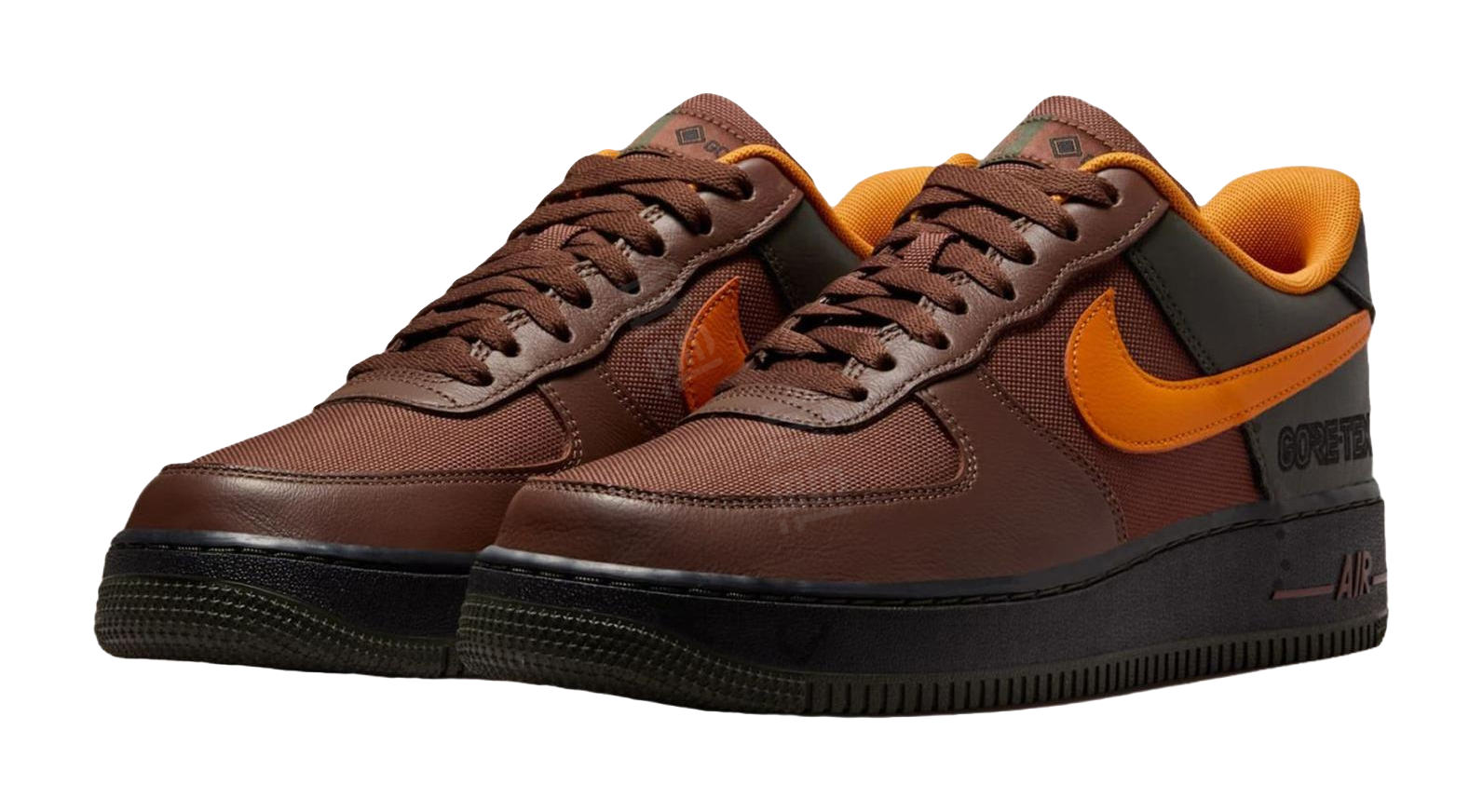 Nike Air Force 1 Breathable Low top Skateboard Shoes Unisex Brown  vjsneaker.com