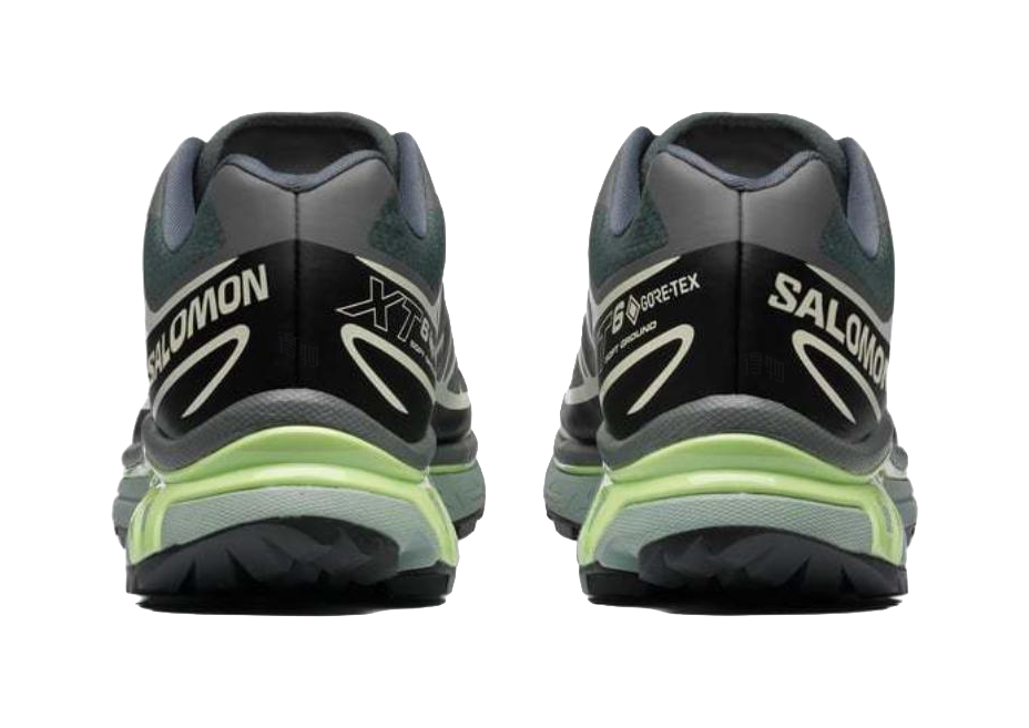 SALOMON XT 6 Waterproof Low Top Running Shoes Unisex Urban Gray Black Lime Cream  vjsneaker.com