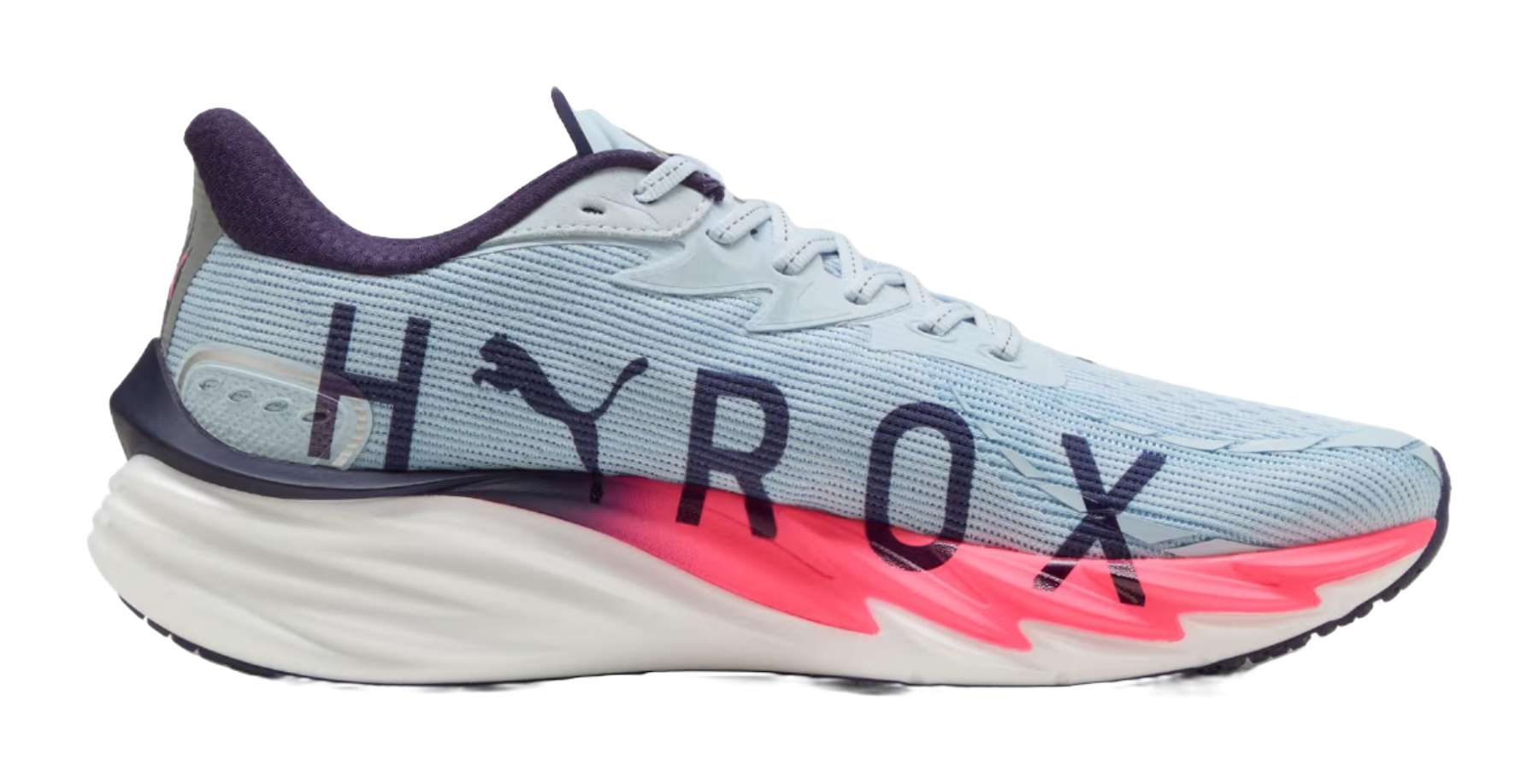 Hyrox x PUMA Velocity NITRO 4 Comfortable Abrasion Resistant Breathable Support Rebound Running Shoes Mens Blue Pink  vjsneaker.com