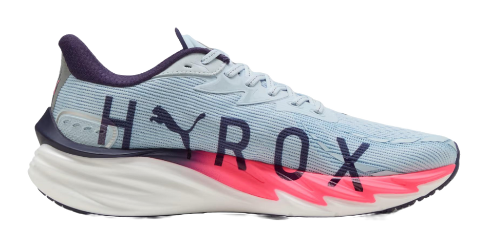 Hyrox x PUMA Velocity NITRO 4 Comfortable Abrasion Resistant Breathable Support Rebound Running Shoes Mens Blue Pink  vjsneaker.com