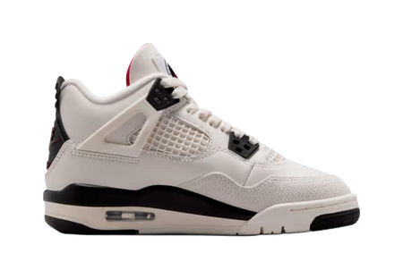 Jordan Air Jordan 4 Low top Childrens Basketball Shoes White Black Unisex  vjsneaker.com