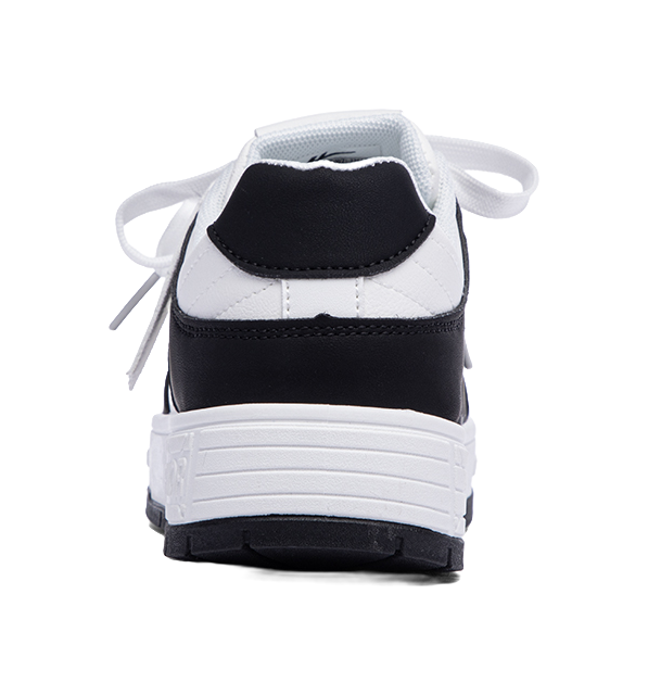 Warrior Abrasion Resistant, Lightweight, And Breathable Low Top Skateboard Shoes Unisex White Black 