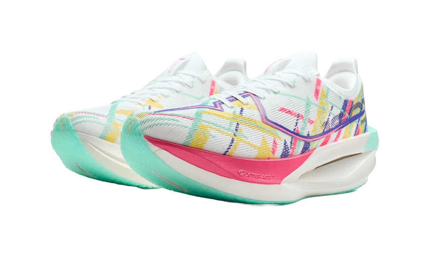XTEP 160X 7.0 PRO "Tidal Flow" 974119110068-1 - Marathon Racing Shoe Unisex White Blue Pink