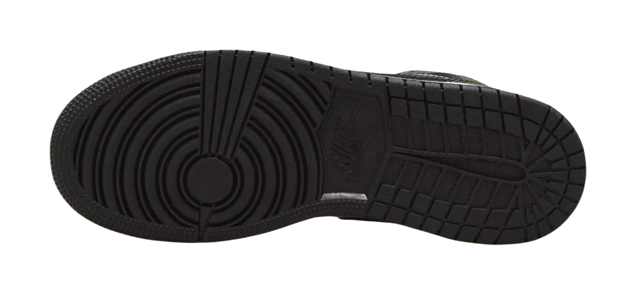 Jordan Air Jordan 1 Abrasion Resistant Mid Top Childrens Basketball Shoes Black  VJSNEAKER