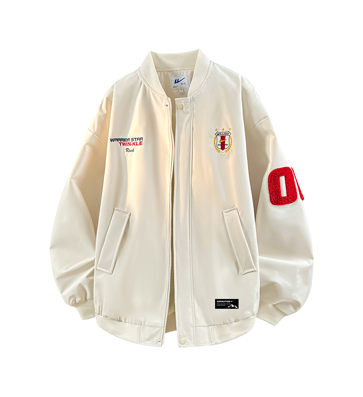 Warrior Revival Tide Cloud Sail Series Autumn and Winter Versatile Digital Loose Casual Plus Cotton Thick Long Sleeve Cotton Jacket Cotton Coat Baseball Jacket Unisex  vjsneaker.com