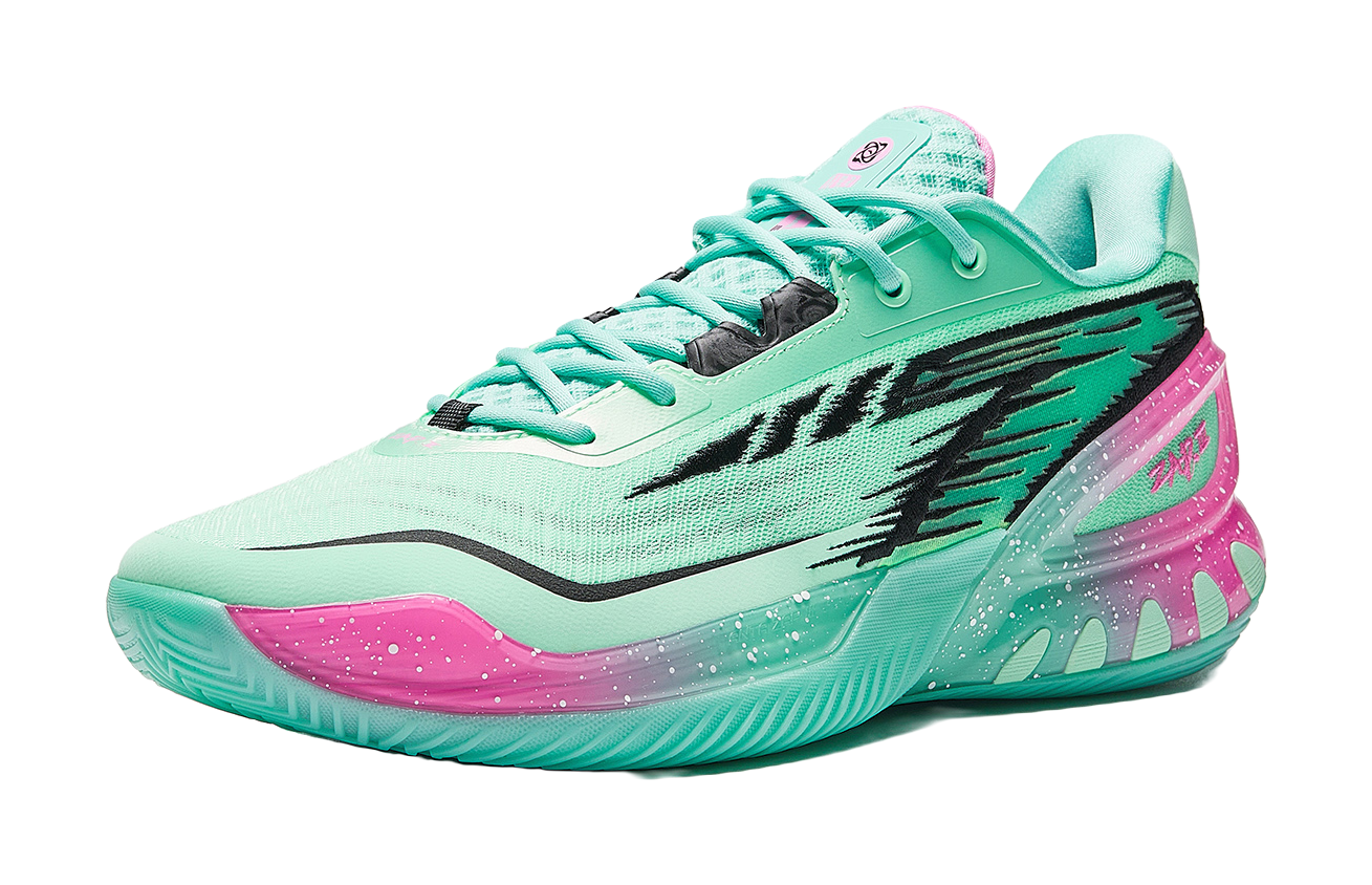 Anta Zap 3 Low top Basketball Shoes Mens Green Pink  vjsneaker.com