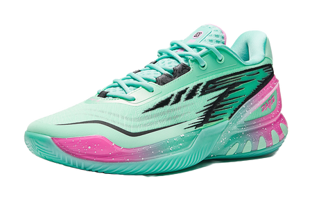 Anta Zap 3 Low top Basketball Shoes Mens Green Pink  vjsneaker.com