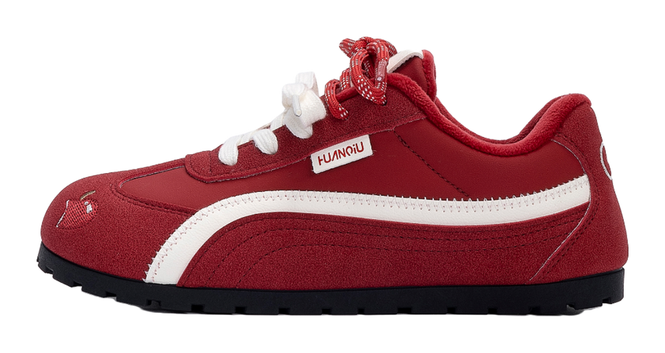 HUANQIU Synthetic Leather Coverage Height Increasing Abrasion Resistant Lightweight Low top Casual Shoes Womens  VJSNEAKER