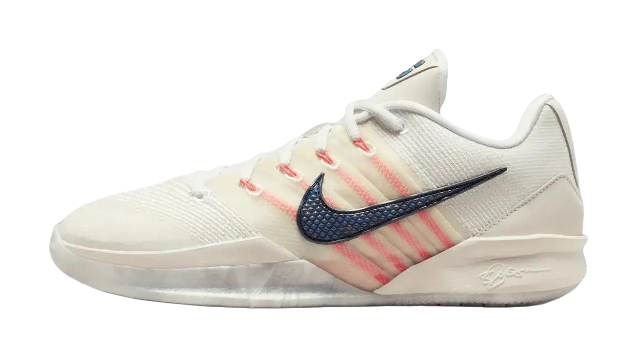 Nike Sabrina 3 Support Rebound Grip Basketball Shoes Unisex White Coral Powder  vjsneaker.com