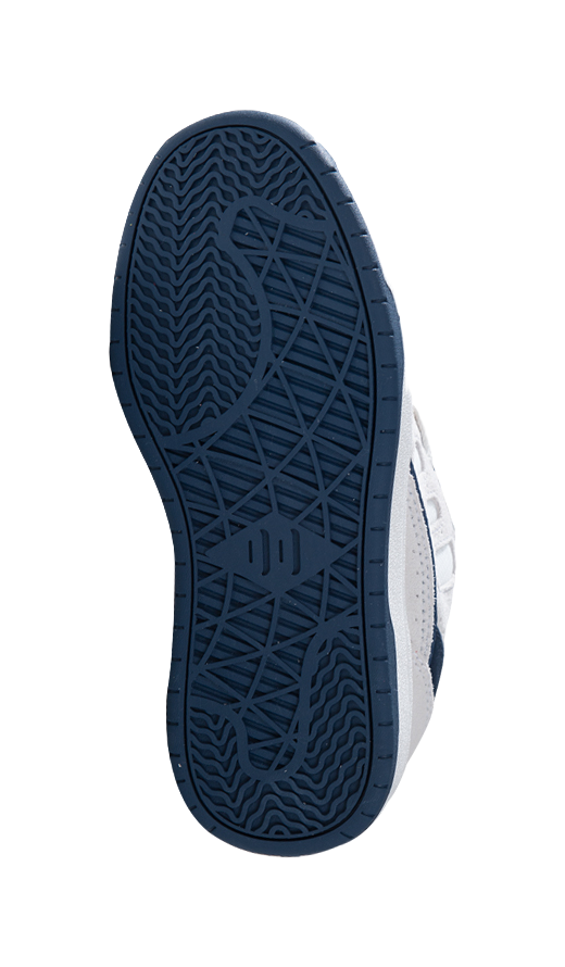 Ollieskate Cold Cemented Puffy Shoes Low top Skateboard Shoes Unisex White Blue 