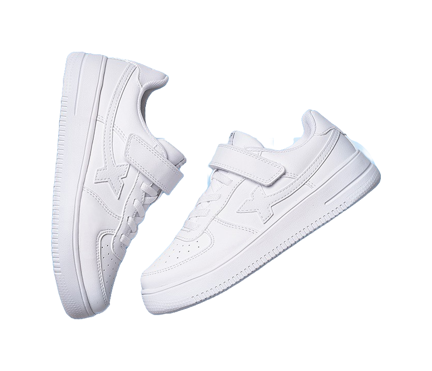 XTEP Breathable Low top Kids' Skateboarding Shoes White Teenagers 