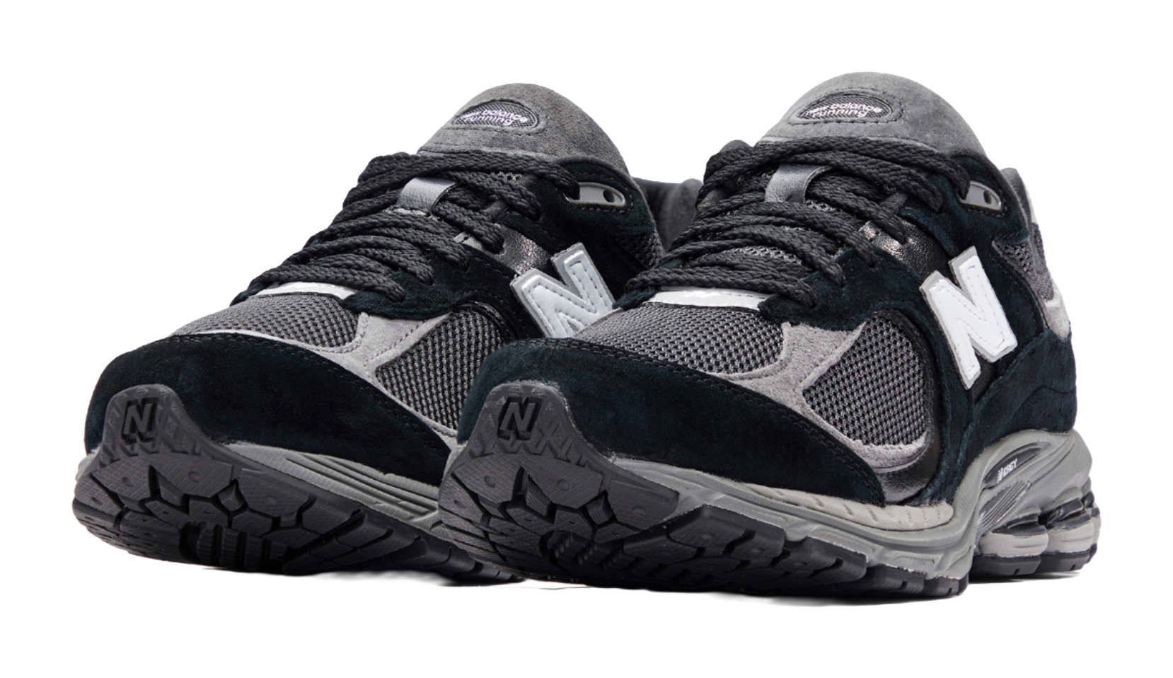 New Balance 2002R Black Dark Grey White  vjsneaker.com