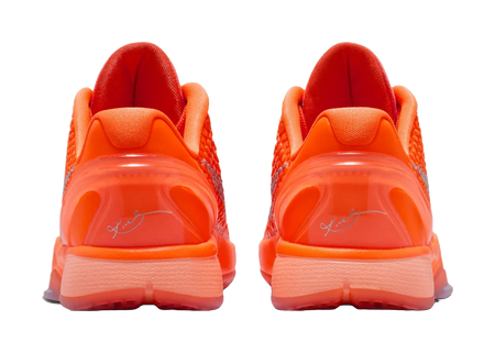 Nike Zoom Kobe 6 Slip Resistant Cushioning Low top Childrens Basketball Shoes Orange/Silver Kids  VJSNEAKER