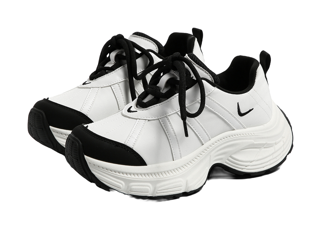 HUANQIU Abrasion Resistant Lightweight Slip Resistant Low top Chunky Sneakers Women's 