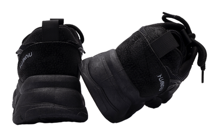 HUANQIU Slip Resistant Coverage, Lightweight, Height Increasing Low top Chunky Sneakers Mens Black  vjsneaker.com