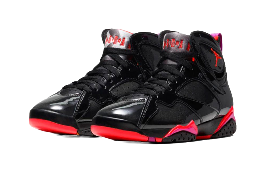 Jordan 7 Retro Black Patent Womens  vjsneaker.com