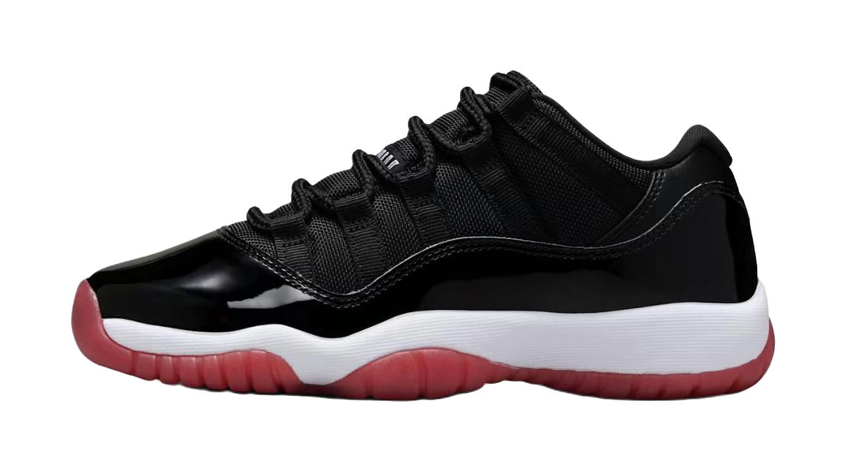 Jordan Air Jordan 11 Retro Slip Resistant Abrasion Resistant Low top Childrens Basketball Shoes Black Unisex  VJSNEAKER