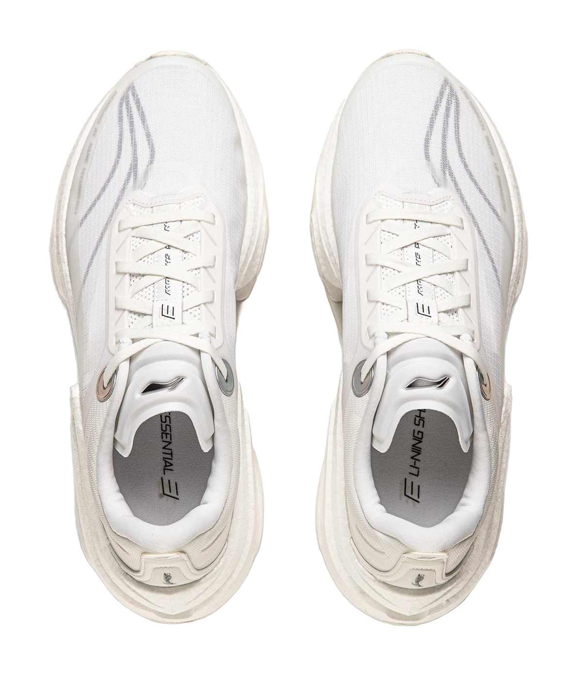 Li Ning Shadow 3 Essential Cushioning Support Rebound Low top Casual Running Shoes Mens Ivory  VJsneaker